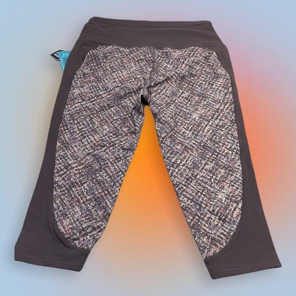 MTA SPORT Women’s Large Purple High Rise Capri Active Leggings - Picture 2 of 3